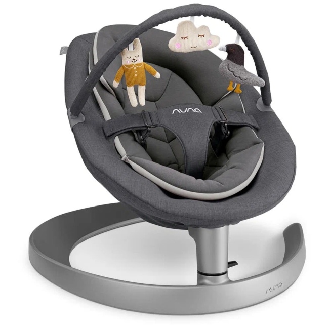 Шезлонг Nuna Leaf Grow + дуга с игрушками, Granite